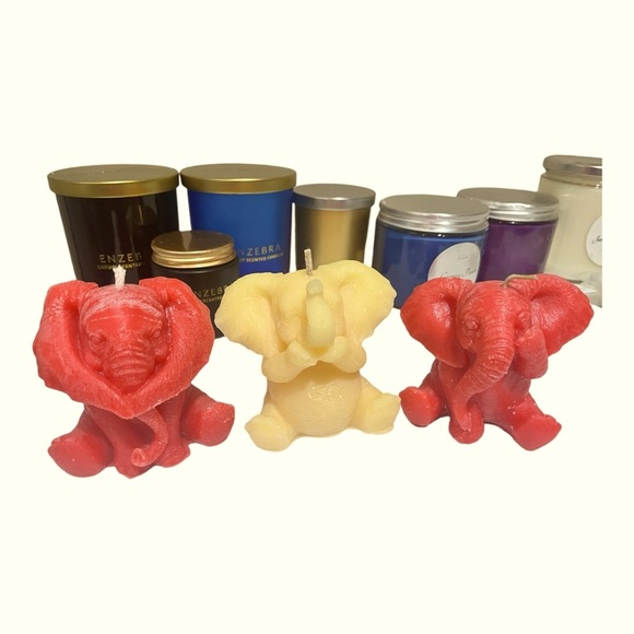 Alabama Roll Tide Big Al Hear No Evil See No Evil Speak No Evil Candle Set - Picture 1 of 8